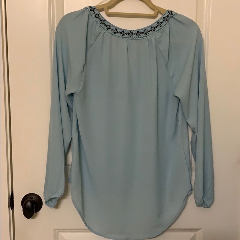 Powder Blue Blouse - Picture 2 of 6